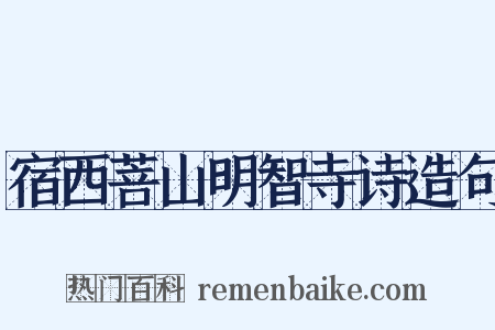 宿西菩山明智寺诗造句是什么意思的图片